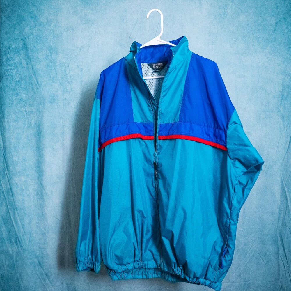 Vintage Sierra Sport Windbreaker Jacket Men's Size L 80s 90s